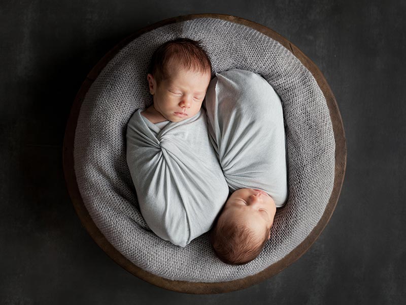 Zwillinge Fotoshooting Baby