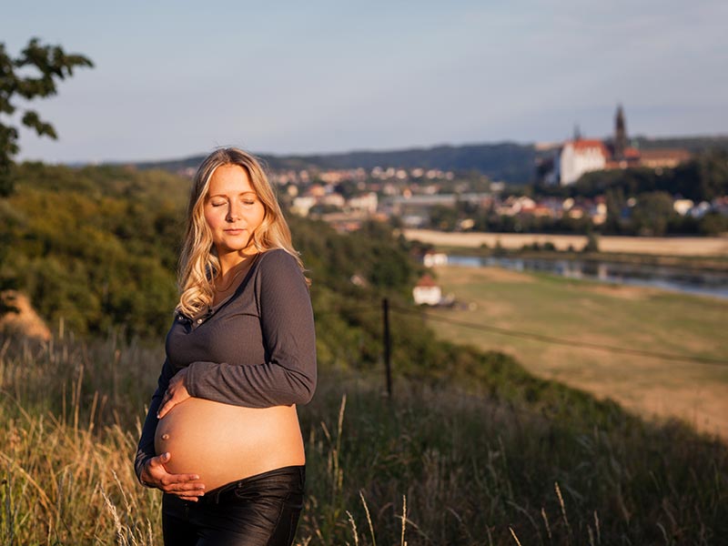 Schwangerschaftsfoto Outdoor in Meißen Albrechtsburg