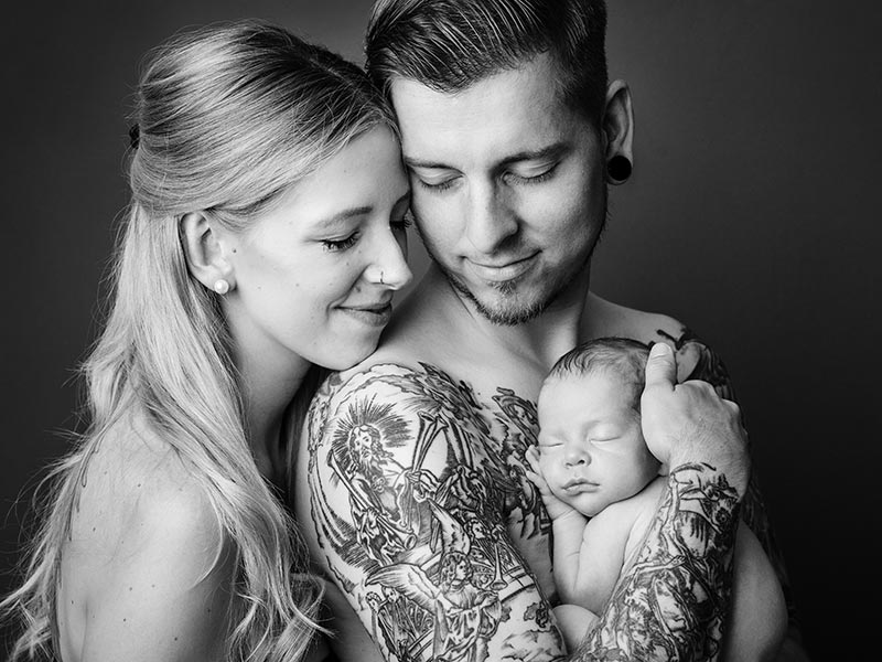 Familienfoto mit Baby