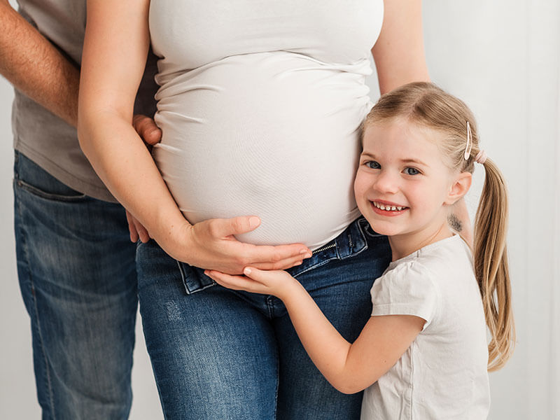 Schwangerschaftsfotos mit Kindern